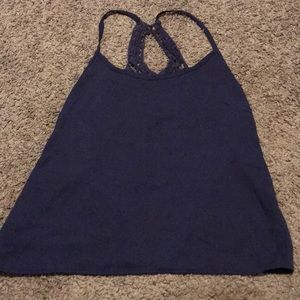 charlotte russe dark blue tank top